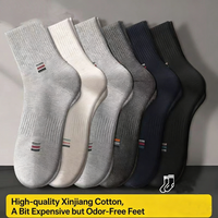 2026 new unisex cotton black mid size work socks - anti foot odor, business and sports socks, suitable for spring, summer autumn