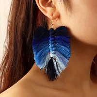 2pcs Bohemian Tassel & Feather Earrings: Long Dangle Statement Earrings for Festival & Holiday Vibes