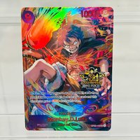 One Piece Monkey D. Luffy EN Card OP09-119 with Gold Foil & Holographic Texture, Perfect Condition Premium Anime Collection Card