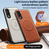 Wireless Charging Magnetic Case for Samsung Galaxy A17 5G A07 A56 A36 A26 A16 Protective Cover PU Leather Hard Back Shell Funda