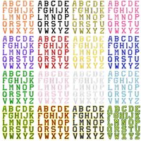 26 English Letters Set Colored Thread Embroidery Iron on Patches for Clothing Logo Name DIY Alphabet Stitch Patches Wholesale