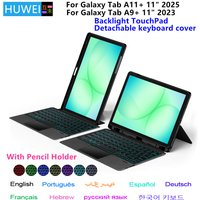 TouchPad Keyboard for Samsung Galaxy Tab A11 Plus Case A11+ 11 inch SM-X230 SM-X235 A9+ 11"Tablet Smart Backlight Keyboard Cover
