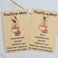 1 pc / 2 pcs Cute Little Pony Keychain with accompanying motivational card, perfect for birthdays, parties, and holiday gifts.