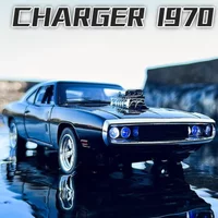 1/32 Scale Charger Challenger Car Model Toys Alloy Diecasting Muscle Sports Cars Classic Vehicles Models Kds Gifts for Children