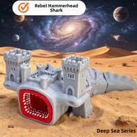 3D Printed Deep Sea Vagabond Sea Eater Model Toy Hammerhead Shark Jointed Monster Figure Collectible Handmade PLA Model Toy
