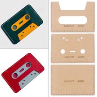 1set hand sewn kraft paper template, DIY paper design drawing patterns, used for cutting sewing leather mini card bag/wallet bag