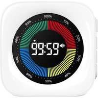 Kids Visual Digital Timer Countdown Countup Stopwatch Level 2 Dimming Adjustable Volume Desk Timer for Office Classroom Work