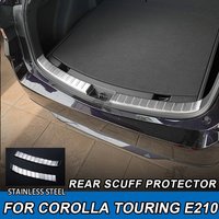 2pcs Rear Scuff Protector Rear Bumper Trunk Sill Cover Stainless Steel Car Styling Accessorie For Toyota COROLLA TOURING E210