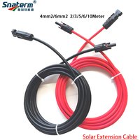 2/3/5/6/10/20Meters 4mm2/6mm2 Black/Red Solar Extension DC Cable 12/10AWG Wire with PV DC Connectors Used in Solar Panel System image 4