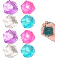 Masonry Ice Squishy Stress Balls-Polyhedron Diamond Sugar Balls Slow Rise-Sensory Fidget Toy for kids Gel Filled Classroom
