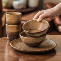 Japanese Ceramic Tableware Pasta Dish Rice Bowl Milk Cup, One Person Eating Utensils, Main Dish Plate, Western Cuisine Plates