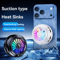 K62 Universal Portable Magnetic Semiconductor Phone Cooler with RGB Lights Powerful Cooling Fan for Gaming New