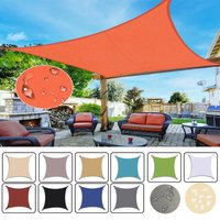 Outdoor Waterproof Shade Sail Polyester Fiber Rectangular Sun Sail for Patio Terrace Backyard Lawn Garden Pool Camping