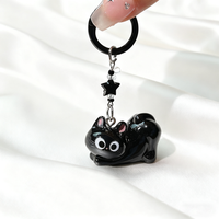 Noter New Cute Black Cat Keychain Unisex Car Backpack Bag Charm Decoration Pendant Best Friend Keyring Perfect Gift For Lovers