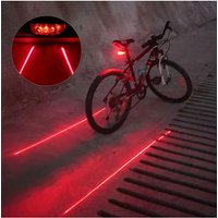 AliExpress NONE 1/2pcs Waterproof Bicycle Cycling Lights Taillights LED Laser Safety Warning Bicycle Lights Bicycle Tail Bicycle Accessories