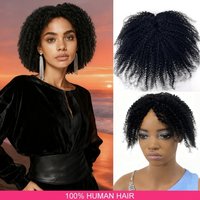 Afro Kinky Curly Hair Topper for Women - Kinky Curly Natural Look Hairpiece for Thinning Hair Coverage,Hair Volume Boosting