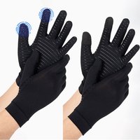 AliExpress NONE 1/2 Pairs Black Women Men Copper Fiber Spandex Touch Screen Gloves for Running Sports Winter Warm Football Hiking Driving Glove