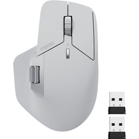 Rapoo MT760/MT760Mini Light Gray Multi-mode Rechargeable Wireless Mouse 4000 DPI Bluetooth Mouse Easy-Switch Up to 4 Devices