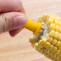10PCS Corn On The Cob Skewers - Stainless Steel Fork Holders for Outdoor Camping Barbecue Fruit
