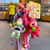 Disney Toy Story Buzz Lightyear Car key ring Keychain Cartoon Bag Figurine Keychain Gift Decorative Accessory accessories
