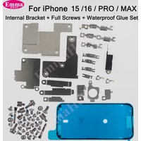 1set Full Inside Small Metal Parts Shield Plate Set Kit Holder Bracket Full Screws Waterproof For iPhone 16 15 Pro Max Plus