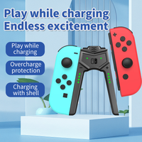 Joy-Con Charging Grip for Switch OLED Type C Mini Charging Dock Grip with Indicators Controller Charger for Nintendo Switch OLED