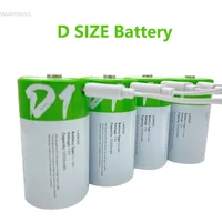 D Size USB Rechargeable Batteries LR20 Li-ion 1.5V 12000mWh Lithium Battery with Type-C Cable for Gas Appliances,flashlight