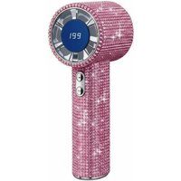 Small Size Mini Portable Fan Cute Design LED Powered Handheld Personal Fan Sparkling Imitation Diamonds Diamond Pattern