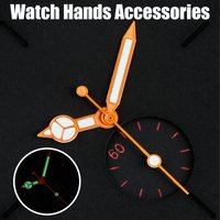 NH35 Hands Watch Accessories Red Orange Blue Black Edge White Three Pin Green Glow Hands Suitable For NH35/36/4R/7S Movements