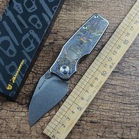 Nóż składany Pioneer XD075, ostrze D2, ceramiczne łożysko kulkowe, rękojeść z tytanu TC4, idealny na kemping, do użytku na co dzień (EDC), doskonały pomysł na prezent.