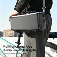 Bicycle Bag, Rear Pannier Bag, Lightweight Design, Thickened Bottom Material, Strong Load-Bearing Capacity, Large Capacity with Organized Compartments, Items Are Sorted Neatly, Widened Elastic Straps,