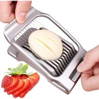 Aluminum Egg Slicer, Stainless Steel Wire Cutter for Egg Tomato Strawberry Mushroom