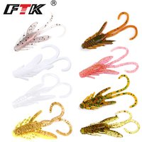 FTK Fishing Lure 20 pcs Insect Baits Wobbler Soft Jig Head Gift Wobbling Lifelikelure Swimbait Bass Silicone Saltwater