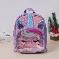 Pailletten-Einhorn-Rucksack für Mädchen, Kinder, Vorschule, Grundschule, Büchertasche für Grundschule, Kleinkinder, Einhorn, Schulbedarf mit Ohren, Ho