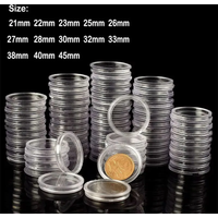 10/25pc 30mm pellucid Plastic COINNING capsules Collecting Box Case for COINNING Storage Capsules COINNING holder