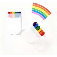 Rainbow Facial Painting Stick Washable Body Tattoo 6-Color Pigment Pen Crayon Adult Child Colorful Theme Party Art Makeup Tool