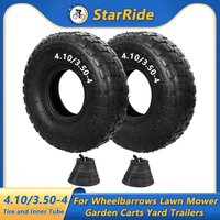 4.10/3.50-4 410/350-4 4.10-4 Tire and Inner Tube for Warehouse Cars Scooter Wheel Hand Truck Lawn Mower Dollies Wheelbarrow