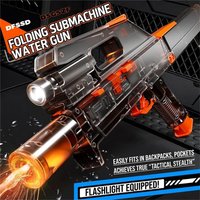 NEW FMG9 Folding Charging Electric Continuous Firing Water Gun Large Capacity Automatic Water Gun Summer Outdoor Beach Toys