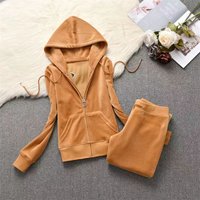 2025 Autumn/Winter High End Velvet Leisure Sports Set Women's Fashion Cardigan Hoodie Home Outerwear Set