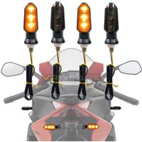 Motorcycle Universal LED Turn Signal Mini Indicator Blinkers Flashers Amber Color Accessories