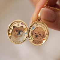 New Trendy Moon Star Necklace Simple Fashion Opening Pendant Necklace for Women Girl Pet Cat Dog Necklace Accessory Jewelry Gift