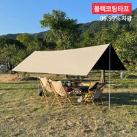 Black Coating Tarp Waterproof Outdoor Canopy 3x5m 3x4m 3x3m Sunshade Awning for Camping Hiking Beach Picnic Garden UV Block Tent