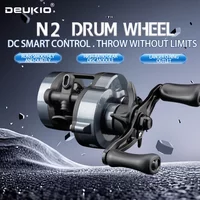 DEUKIO DC Electronic Brake Drum Reel Anti Backlash Micro Lure Long Cast With Sound Alert 7.1:1 8kg Drag Baitcasting Reel
