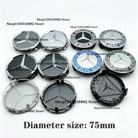 20PCS 75MM Car Wheel Center Hub Caps For Mercedes Benz AMG W203 W206 W220 W205 W211 W212 GLA GLC CLA A Emblem Tire Rim Covers