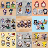 3-8pcs/Set Cool Anime Series Enamel Pin Cartoon Characters Lapel Pin Fashion Badge for Bags Denim Hat T-shirt Decoration Gifts