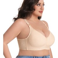 Plus Size Wireless Bra Full Coverage Soft Comfort Bras for Women Side Support Underwear No Underwire Brassiere Breathable