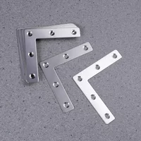 10 Pcs Flat Corner Brace, L Type Shelf Bracket 50/80mm, Heavy Duty Stainless Steel Shelf Supports