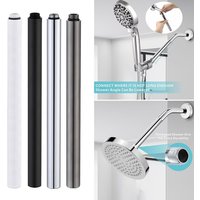 New Stainless Steel Shower Extension Rod Round 30cm Extension Tube Shower Head Rod