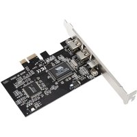 PCI-E 3 Ports 1394a 1394b Firewire Expansion Card 2 x 6 Pin + 1 x 4 Pin for Desktop PC Data Transfer Rates 800 400 200 100Mbps