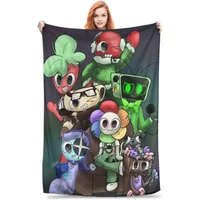 Game Dandys World Soft Warm Plush Throw Blanket Flannel Bedspread Cover for Bedroom Boys Girls